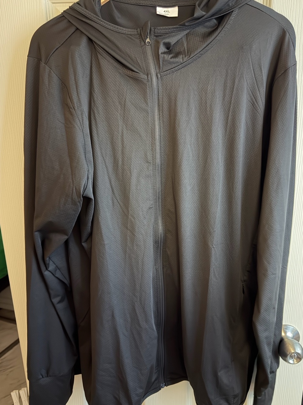 Black Full-Zip Hooded Jacket Lightweight